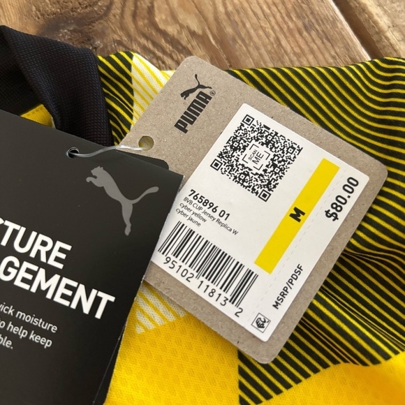 NWT PUMA BORUSSIA DORTMUND 22/23 REPLICA CUP Soccer Jersey - Picture 7 of 14